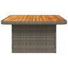 Grauer Gartentisch Piman 80x80x71cm (Polyrattan und Akazienholz)