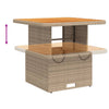 Beiger Gartentisch Piman 80x80x71cm (Polyrattan und Akazienholz)