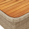 Beiger Gartentisch Piman 80x80x71cm (Polyrattan und Akazienholz)