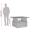 Grauer Gartentisch Piman 110x110x71cm (Polyrattan und Akazienholz)