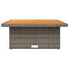 Grauer Gartentisch Piman 110x110x71cm (Polyrattan und Akazienholz)