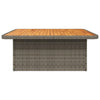 Grauer Gartentisch Piman 110x110x71cm (Polyrattan und Akazienholz)