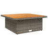 Grauer Gartentisch Piman 110x110x71cm (Polyrattan und Akazienholz)