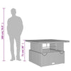 Beiger Gartentisch Piman 110x110x71cm (Polyrattan und Akazienholz)