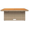 Beiger Gartentisch Piman 110x110x71cm (Polyrattan und Akazienholz)