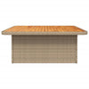 Beiger Gartentisch Piman 110x110x71cm (Polyrattan und Akazienholz)