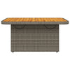 Grauer Gartentisch Piman 90x55x71cm (Polyrattan und Akazienholz)