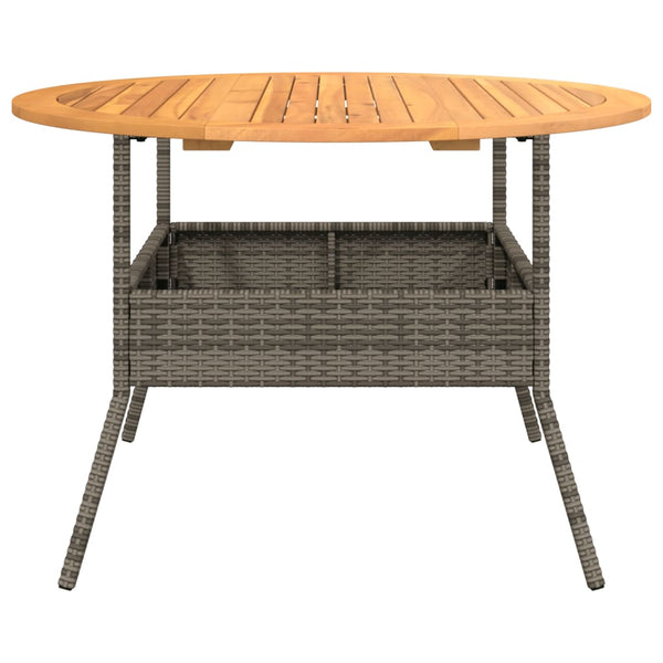 Grauer Gartentisch Akazienholz und Talpeanu Ø110x71cm