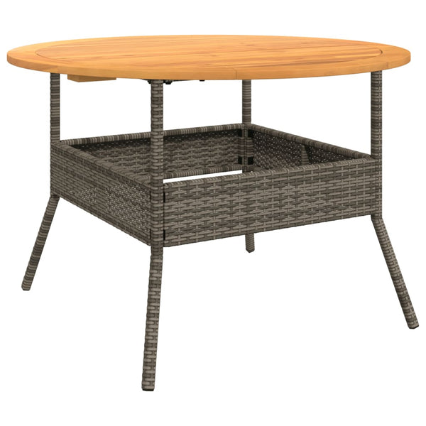 Grauer Gartentisch Akazienholz und Talpeanu Ø110x71cm