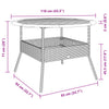 Beiger Gartentisch Talpeanu Ø110x71cm (Akazienholz und Polyrattan)