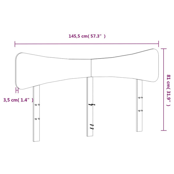 Weißes Kopfteil Parapon 140 cm (Kiefer)