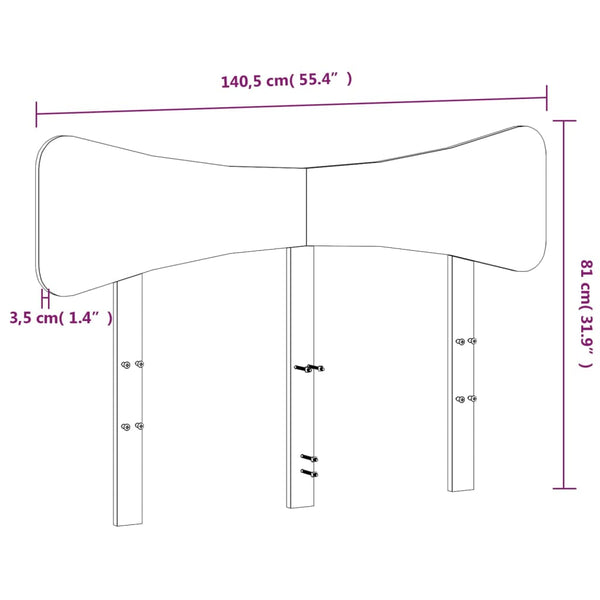 Kopfteil Parapon 135cm (Kiefer)