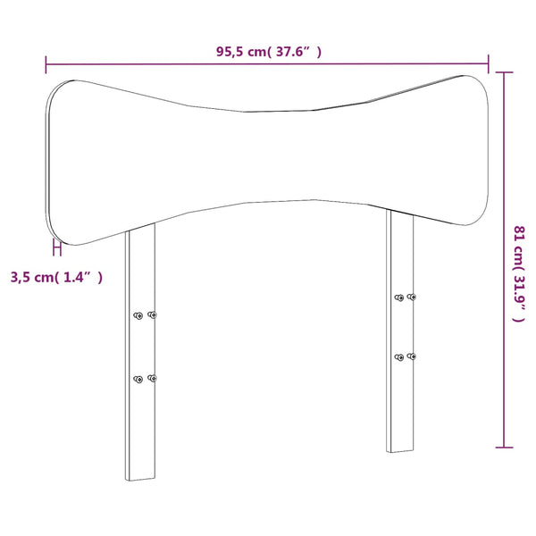 Braunes Kopfteil Parapon 90cm (Kiefer)