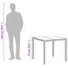 Weißer Gartentisch Cian 90x90x75cm (Polyrattan mit Glasplatte)
