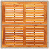 Beiger Gartentisch Dolian 90x90x75cm (Polyrattan und Akazienholz)