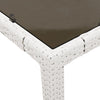 Weißer Gartentisch mit Glasplatte Marisela 150x90x75cm (Polyrattan)