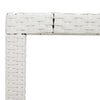 Weißer Gartentisch mit Glasplatte Marisela 150x90x75cm (Polyrattan)