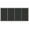 Grauer Gartentisch mit Glasplatte Rovelino 190x90x75cm (Polyrattan)
