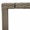 Grauer Gartentisch mit Glasplatte Rovelino 190x90x75cm (Polyrattan)