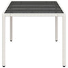 Weißer Gartentisch mit Glasplatte Rovelino 190x90x75cm (Polyrattan)