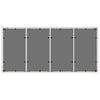 Weißer Gartentisch mit Glasplatte Rovelino 190x90x75cm (Polyrattan)