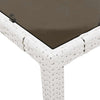 Weißer Gartentisch mit Glasplatte Rovelino 190x90x75cm (Polyrattan)