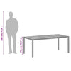 Beiger Gartentisch Cutzonica 190x90x75cm (Polyrattan und Akazienholz)