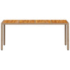 Beiger Gartentisch Cutzonica 190x90x75cm (Polyrattan und Akazienholz)