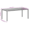 Beiger Gartentisch Cutzonica 190x90x75cm (Polyrattan und Akazienholz)