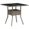 Grauer Gartentisch Actiunea 80x80x75cm (Polyrattan)