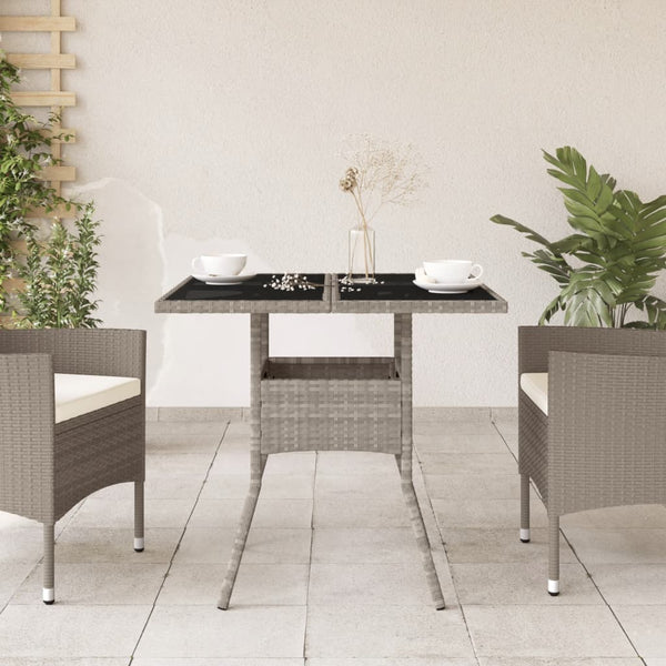 Grauer Gartentisch Actiunea 80x80x75cm (Polyrattan)
