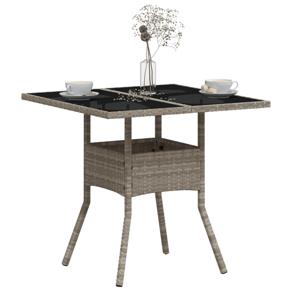 Grauer Gartentisch Actiunea 80x80x75cm (Polyrattan)