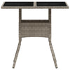 Grauer Gartentisch Actiunea 80x80x75cm (Polyrattan)