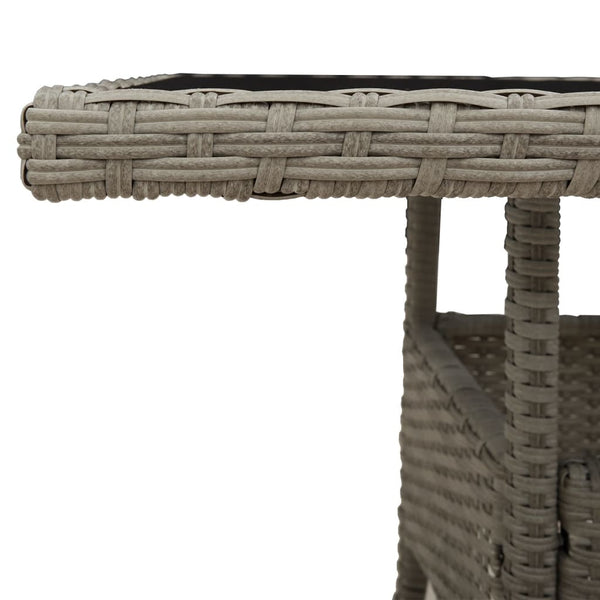 Grauer Gartentisch Actiunea 80x80x75cm (Polyrattan)