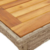 Beiger Gartentisch Actiunea 80x80x75cm (Polyrattan und Akazienholz)
