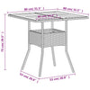 Beiger Gartentisch Actiunea 80x80x75cm (Polyrattan und Akazienholz)