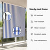 Blau-weißer Außenrollladen Feliana 150x270cm (Stoff und Stahl)