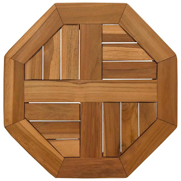 Tischplatte Leba 40x40x2,5cm (Achteck Teak)