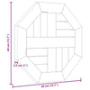 Tischplatte Leba 40x40x2,5cm (Achteck Teak)