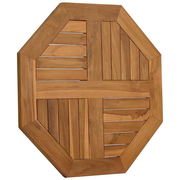 Tischplatte Leba 60x60x2,5cm (Achteck Teak)