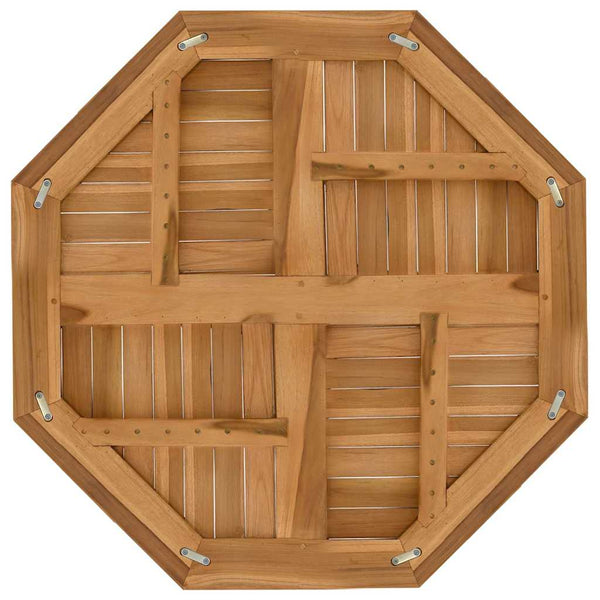 Tischplatte Leba 80x80x2,5cm (Achteck Teak)