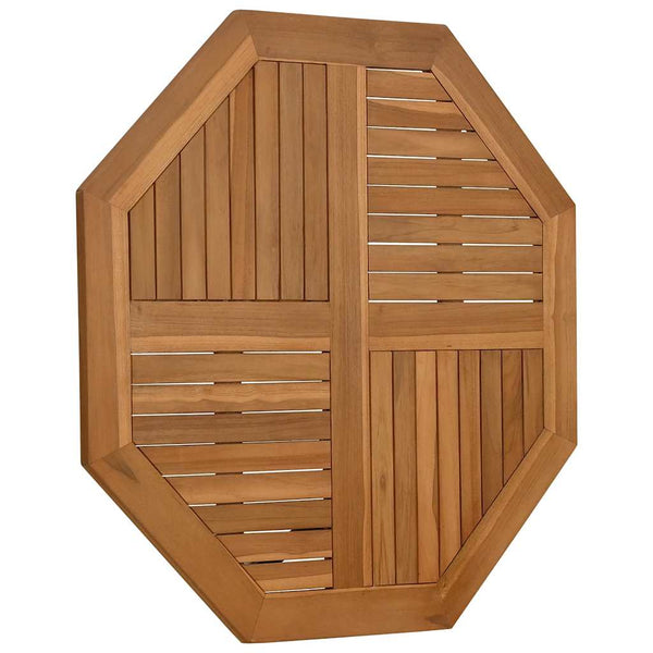 Tischplatte Leba 90x90x2,5cm (achteckig Teak)