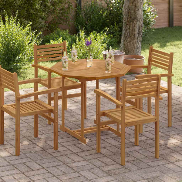 Tischplatte Leba 90x90x2,5cm (achteckig Teak)