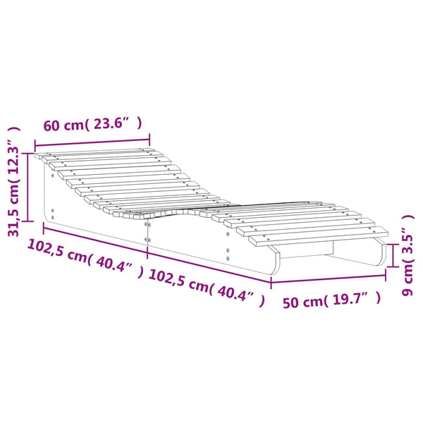Sonnenliege Turkian 205x60x31,5cm (Douglasie)
