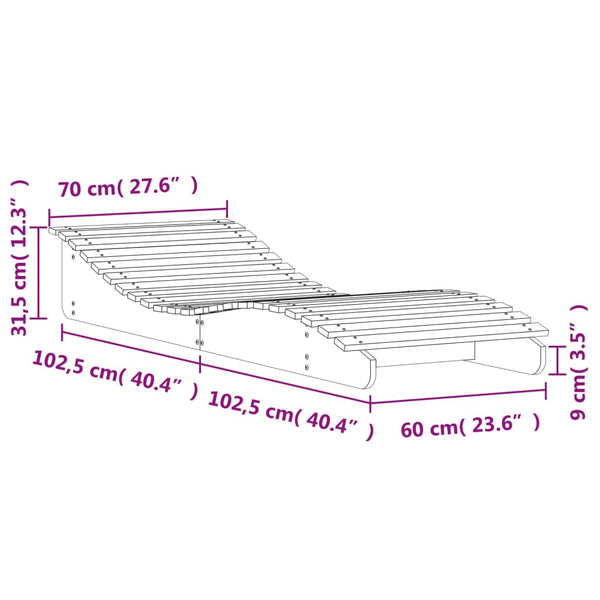 Sonnenliege Turkia 205x70x31,5cm (Kiefer)