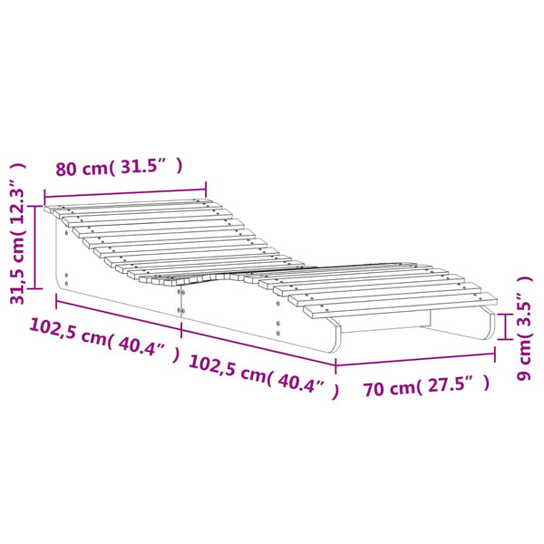 Sonnenliege Turkia 205x80x31,5cm (Douglasie)
