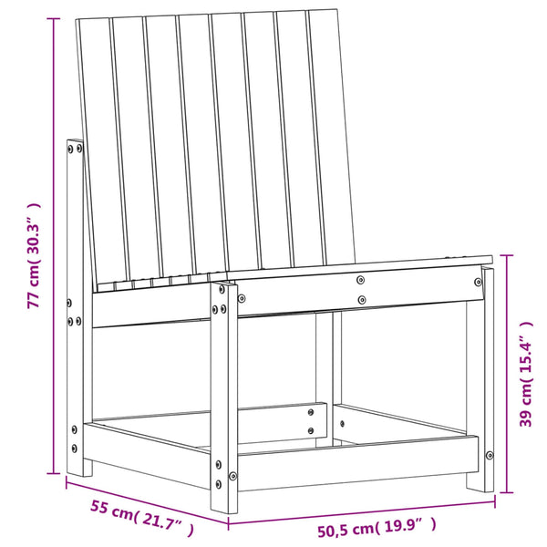 Weiße Gartensofa-Set Iordachi (3-teilig, Kiefer)