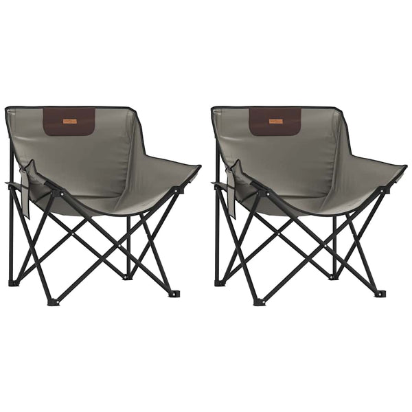 Graue klappbare Campingstühle mit Taschen Glicerim (2 Stück)