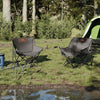 Graue klappbare Campingstühle mit Taschen Glicerim (2 Stück)