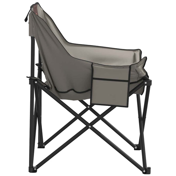 Graue klappbare Campingstühle mit Taschen Glicerim (2 Stück)